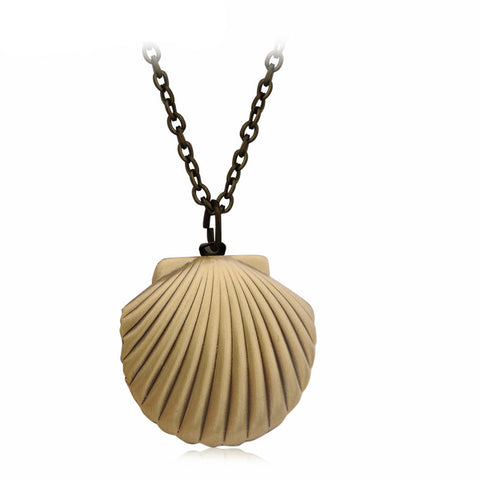 Mermaids Sea Shell Locket Necklace
