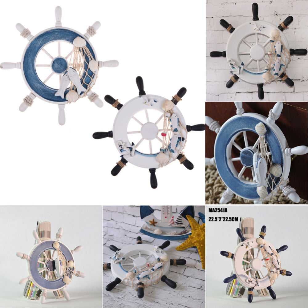 Nautical Steering Wheel Fishing Net Wall Decoration – Nautical Gift Bin