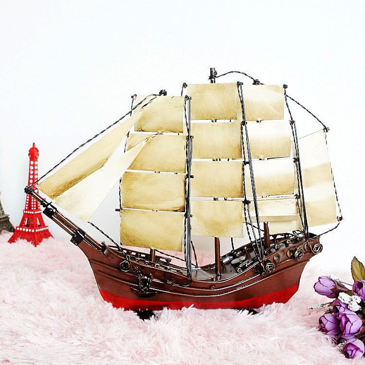 Vintage Queen Ship Sailing Boat Model