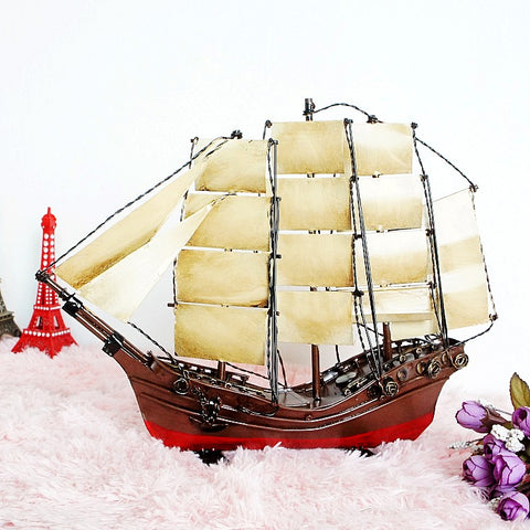 Vintage Queen Ship Sailing Boat Model
