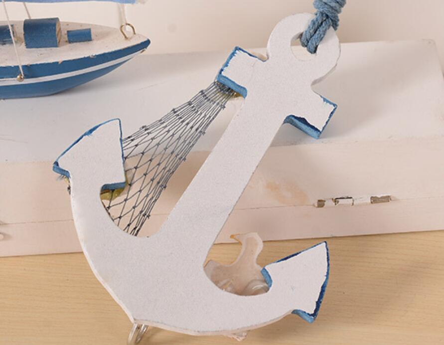 Mediterranean Style Anchor Thermometer Wall Decor