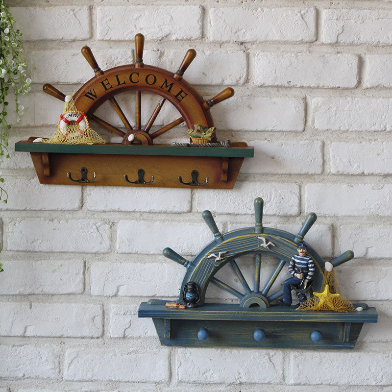 Half Rudder Mediterranean Style Wall Hanging Decoration