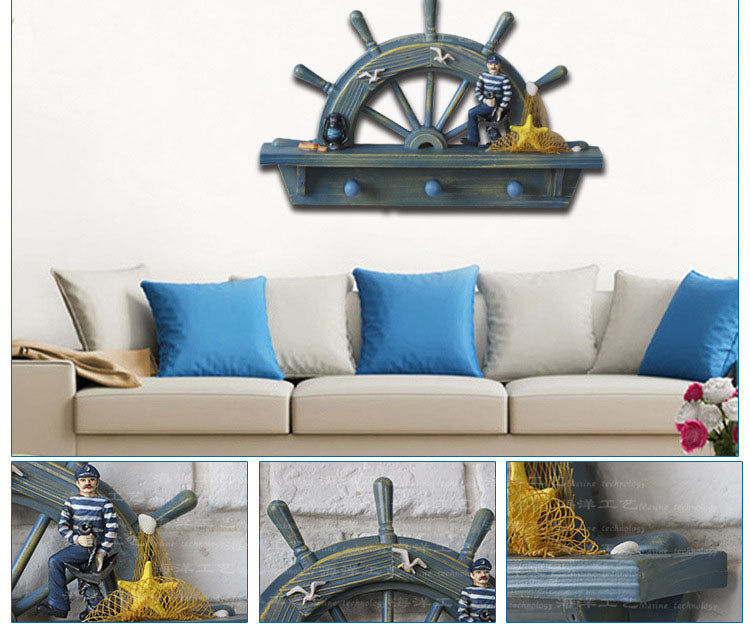 Half Rudder Mediterranean Style Wall Hanging Decoration