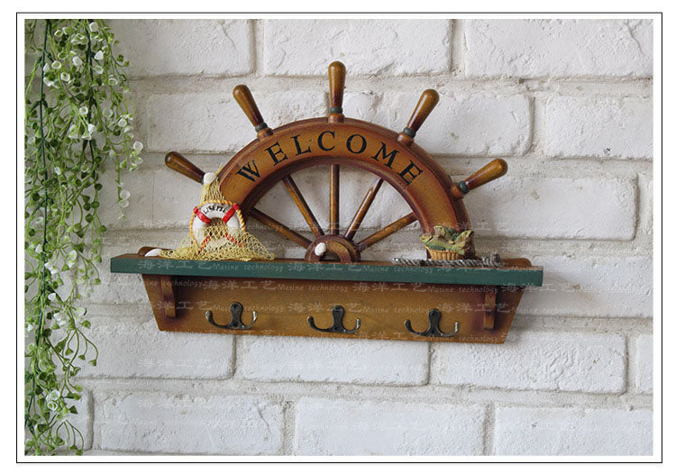 Half Rudder Mediterranean Style Wall Hanging Decoration