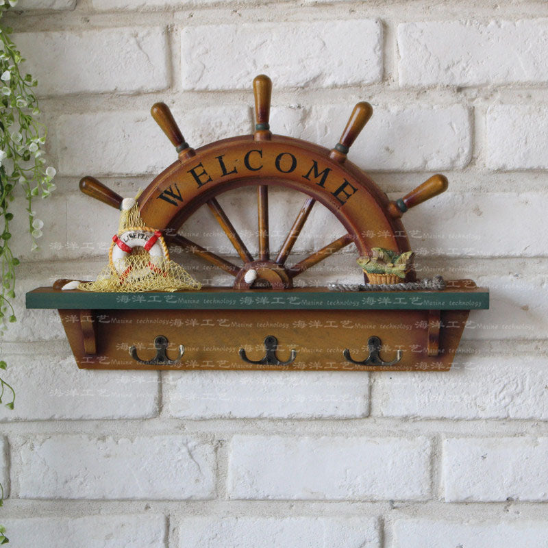 Half Rudder Mediterranean Style Wall Hanging Decoration