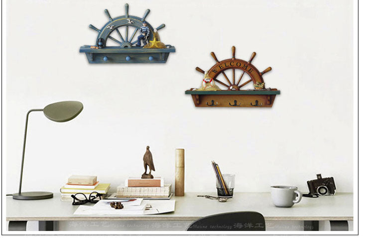 Half Rudder Mediterranean Style Wall Hanging Decoration